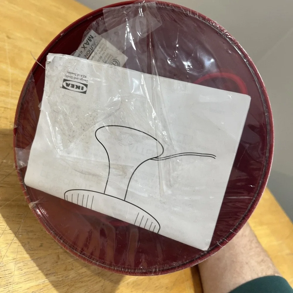 Vtg IKEA Lampan Red Y2K Plastic Desk Table‎ Lamp 11